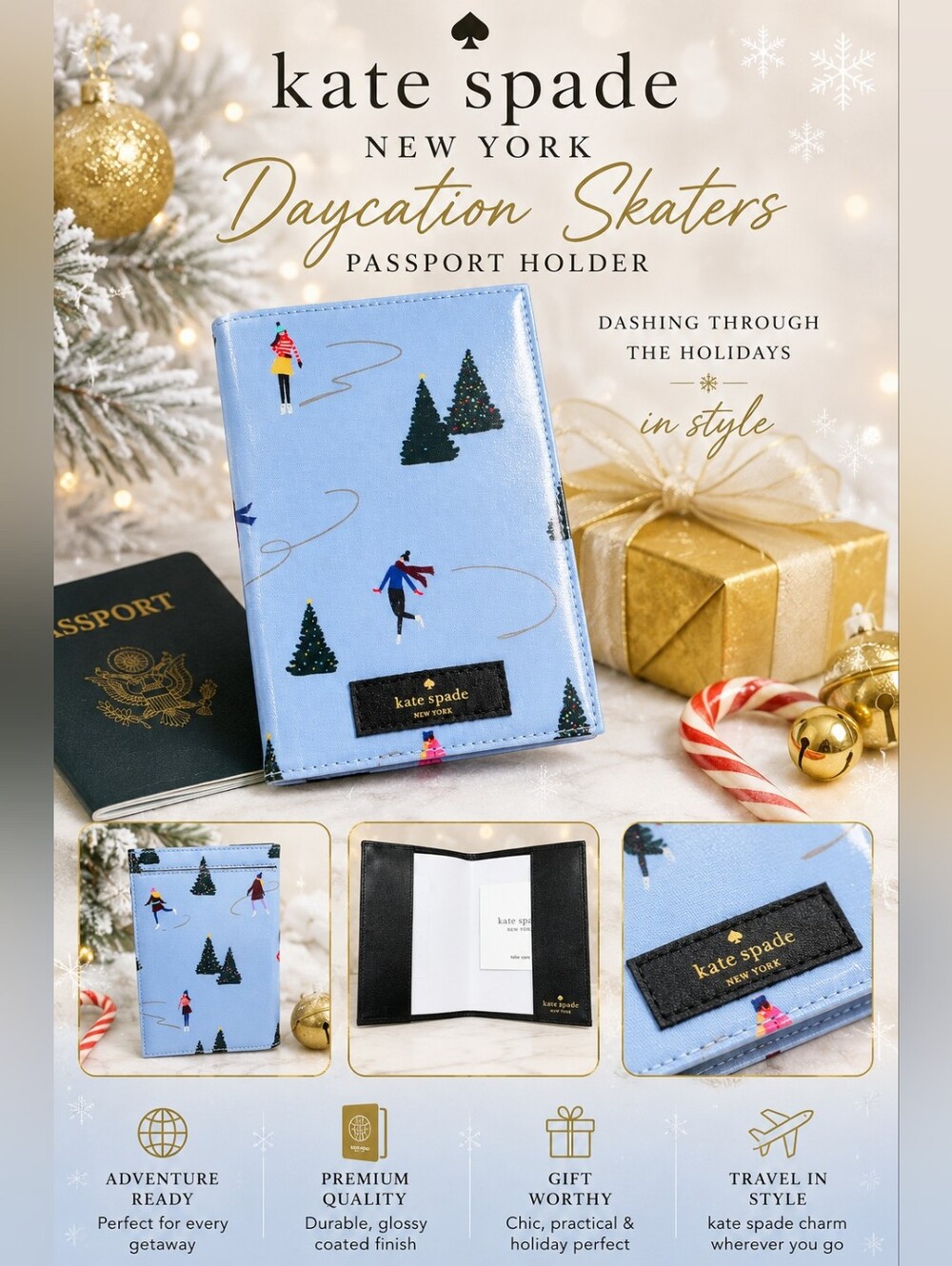 Kate Spade New York Daycation Skaters Passport Holder - HIGHLY SOUGHT AFTER 🔥 - Picture 11 of 11